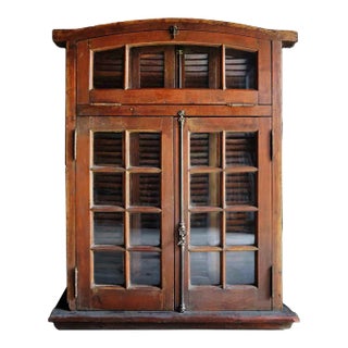 Window Unit With Transom and Shutters For Sale
