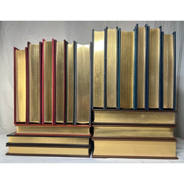 1970s Vintage Franklin Library Collection Limited Edition Leather Books - Set of 18 Books. Offered is a fine collection of...