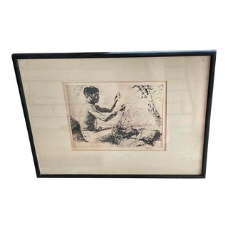 1930s John Melville Kelly Original Etching, Framed For Sale