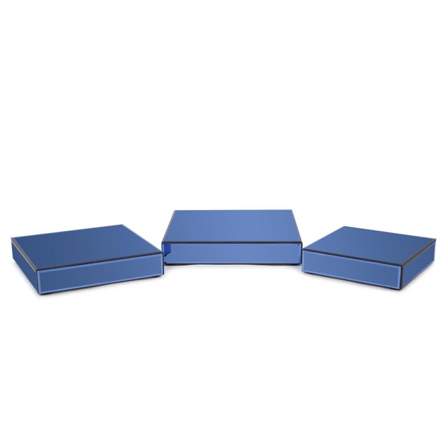Sapphire Set of 3 Mirrored Platforms For Sale In Chicago - Image 6 of 9