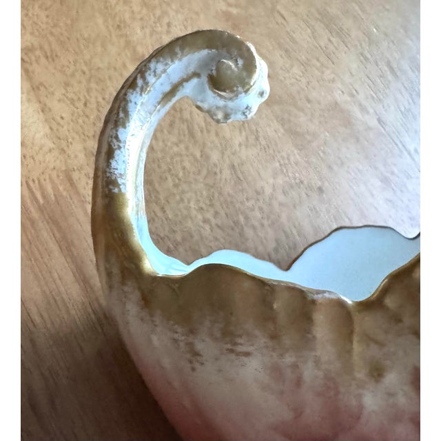 French Limoges Hand-Painted Fish Plates Set W/ Gravy Boat, 1950s For Sale - Image 9 of 12