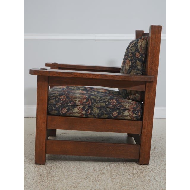 Mission Stickley Mission Oak Eastwood Chair & Ottoman For Sale - Image 3 of 18
