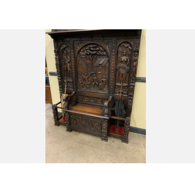 Antique Wardrobe with Chest Bench, 1930 For Sale - Image 6 of 12