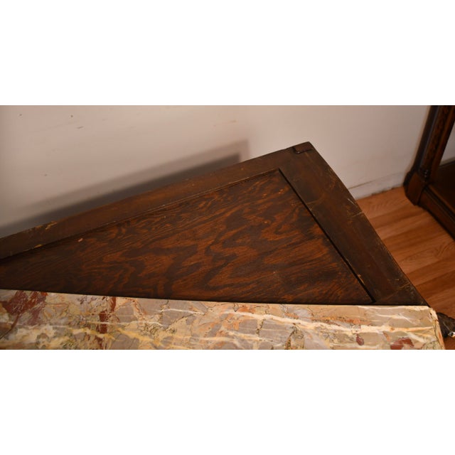 1880 Antique French Louis XV Burl Walnut & Walnut Marble Top Commode / Dresser For Sale - Image 6 of 18