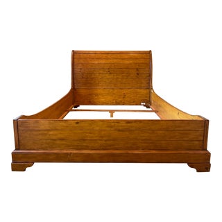Rustic Queen Size Maple Sleigh Bed For Sale