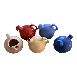 Set of Five: Three Rum Rill Carafes / One Rum Rill Pitcher and One Unmarked Carafe For Sale