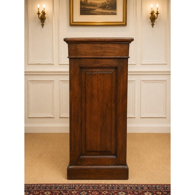 Regency Low Sideboard with Plinth in Oak Herringbone Top For Sale - Image 5 of 9