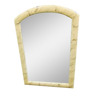 Visani Bottega D’Arte Italian Faux Marble Lacquered Mirror For Sale