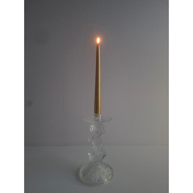 Mid-Century Cut Glass Sculptural Candleholder, Czechoslovakia, 1960s For Sale - Image 15 of 18
