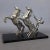 Antique Chromed Metal Sculpture of Roman Horse Trainer on Marble Base, 1930 For Sale - Image 6 of 16