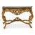 Wood Large Scale Italian Louis XV Carved Giltwood Console Table W/ Verde Marble Top For Sale - Image 7 of 8