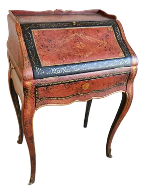 Late 20th Century Louis XV Leather Wrapped Ladies Desk by Theodore Alexander