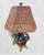 Wood Vintage Tole Metal Palm Leaf Faux Bamboo Cache Pot Regency Wicker Shade Table Lamp For Sale - Image 7 of 9