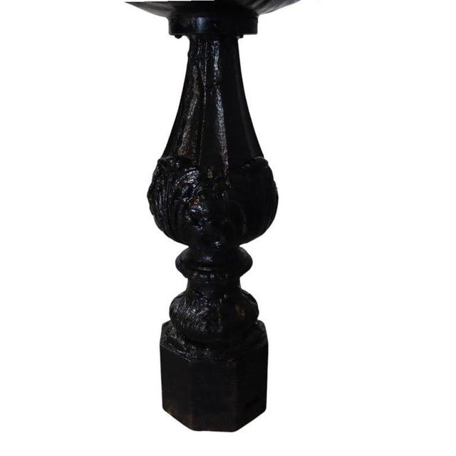 Antique Figural Cherub & Seashell Cast Iron Garden Birdbath C1920 For Sale - Image 12 of 13