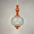 Large Mid-Century Modern Speckled Murano Glass Orange Pendant Lamp, 1970s For Sale - Image 6 of 7