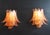 Pair of Murano Amber Felci Glass Wall Sconces- 10 Glass For Sale - Image 4 of 7