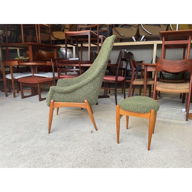 Set of Hungarian Armchair with Ottoman by Julia Gaubek For Sale - Image 6 of 18