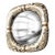 "Candice" Convex Wall Mirror With Bronze Details, Handcrafted For Sale