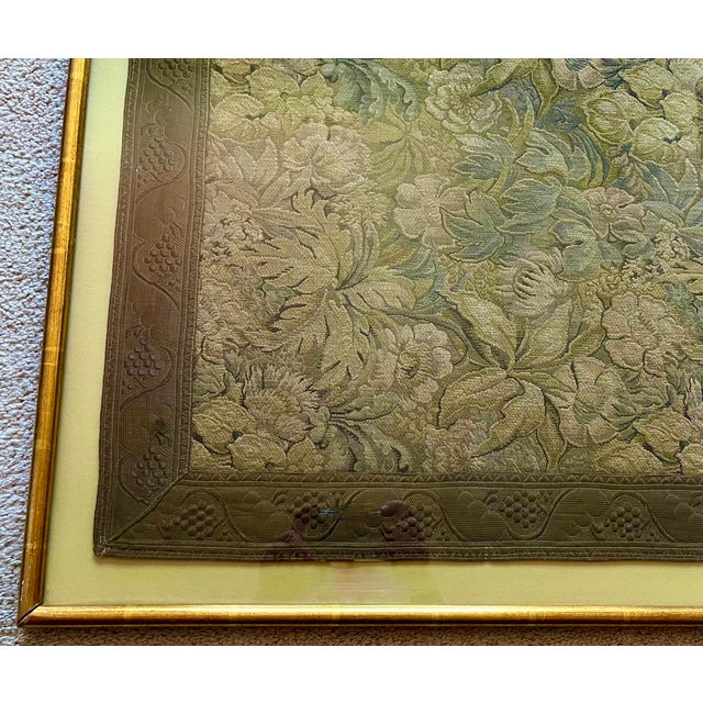 Antique French 'Verdure' Tapestry-Custom Gilt Frame For Sale - Image 4 of 5
