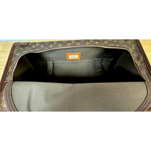 Contemporary Vintage Louis Vuitton Canvas & Leather Monogram Diminutive Suitcase, Circa 1970s For Sale - Image 3 of 18