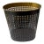 Mid Century 1950s Wiebro Perforated Metal Oval Wastebasket Trash Can For Sale
