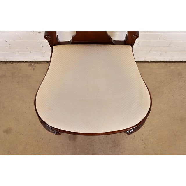 Wood Baker Furniture Georgian Carved Mahogany Dining Chairs, Set of Four For Sale - Image 7 of 12