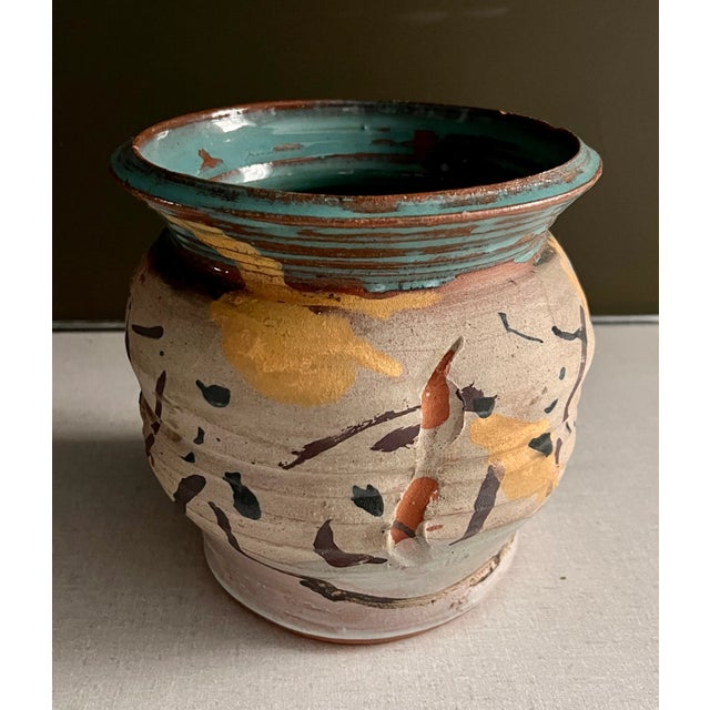 Contemporary Multicolored Ceramic Vessel For Sale In San Francisco - Image 6 of 6