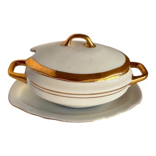 1960s Porcelain Empire Tureen Miniature Sauce Bowl, Made in Japan For Sale