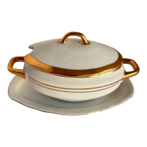 1960s Porcelain Empire Tureen Miniature Sauce Bowl, Made in Japan
