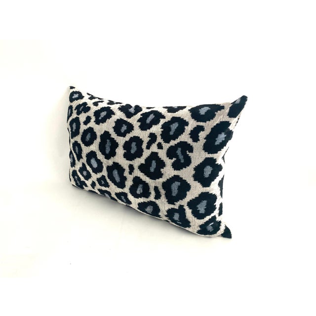 Boho Chic Silk Velvet Leopard Lumbar Pillow 23 X 14 For Sale - Image 3 of 10