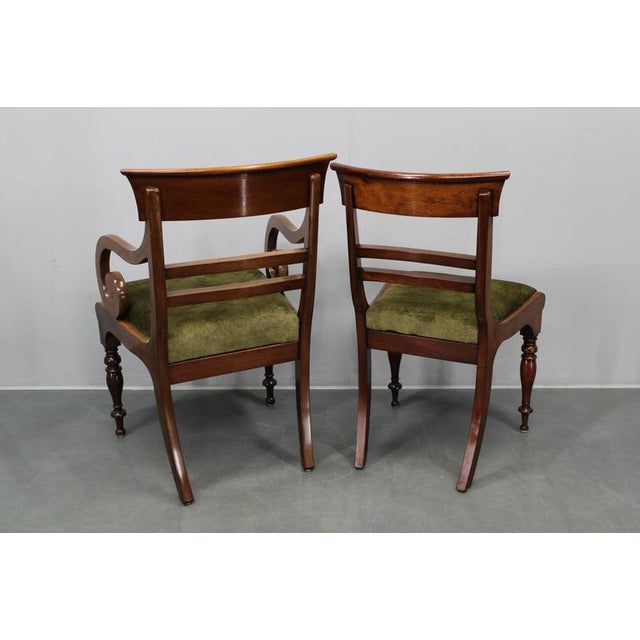 Brown French Art Deco Walnut Dining Armchairs, France, 1930s, Set of 12 For Sale - Image 8 of 18