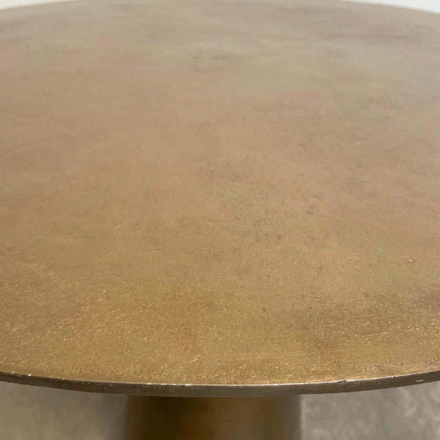 Bistro Table or Entry Table in Aged Brass Finish For Sale In Los Angeles - Image 6 of 10
