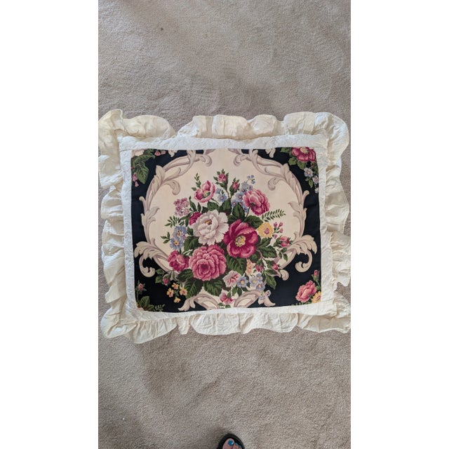 Shabby Chic Vintage Handmade Pillow Sham For Sale - Image 3 of 12