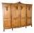 Vintage French Louis XVI Style Carved Oak 4-Door Wardrobe For Sale