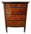 1920s Northern Furniture Co. Flame Mahogany 5-Drawer Highboy Dresser – Restored Patina For Sale