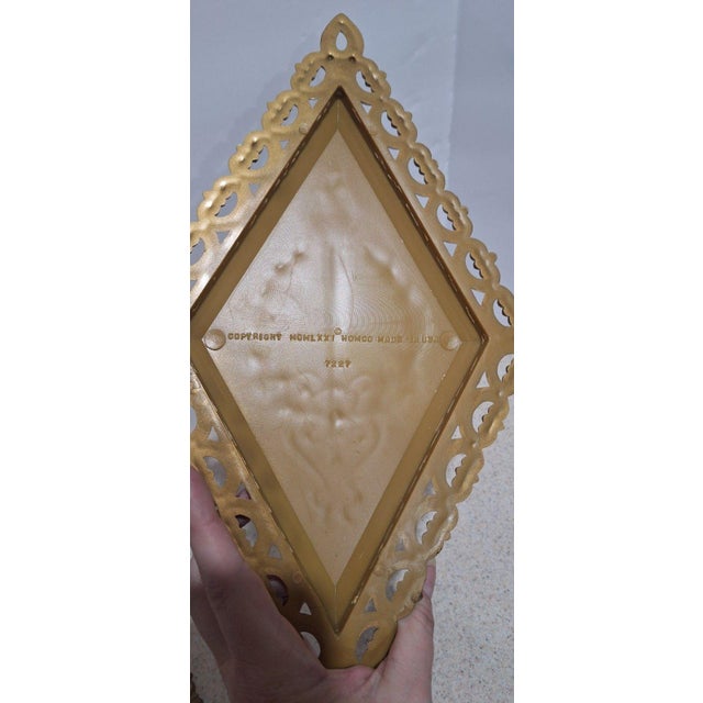 Homco 1971 Hollywood Regency Diamond Wall Plaques, Gold, Set of 4 For Sale - Image 6 of 6