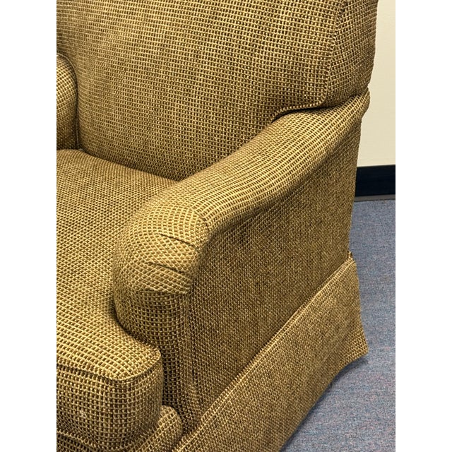 Textile Late 20th Century Sherill Furniture Swivel Club Chairs - A Pair For Sale - Image 7 of 12