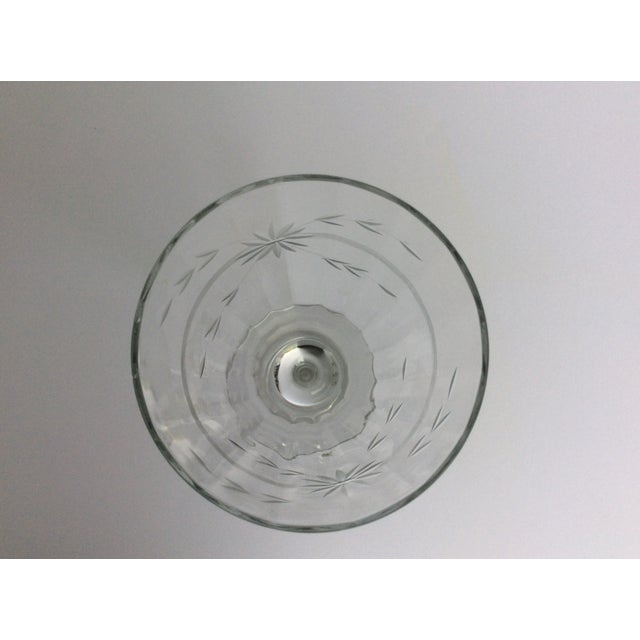 Crystal Stemware Etched - Set of 6 For Sale - Image 4 of 5