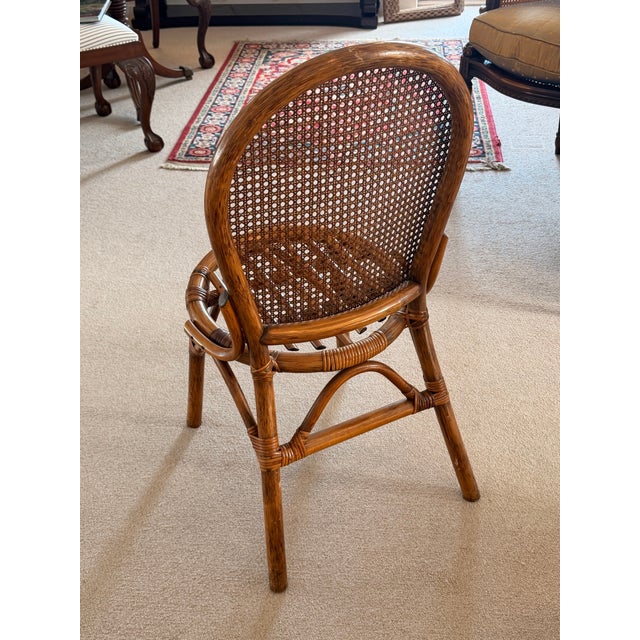 Vintage Bamboo and Rattan Dining Set-6 Chairs For Sale - Image 9 of 12