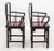 Chinese Black Lacquered Armchairs, Pair For Sale - Image 4 of 5