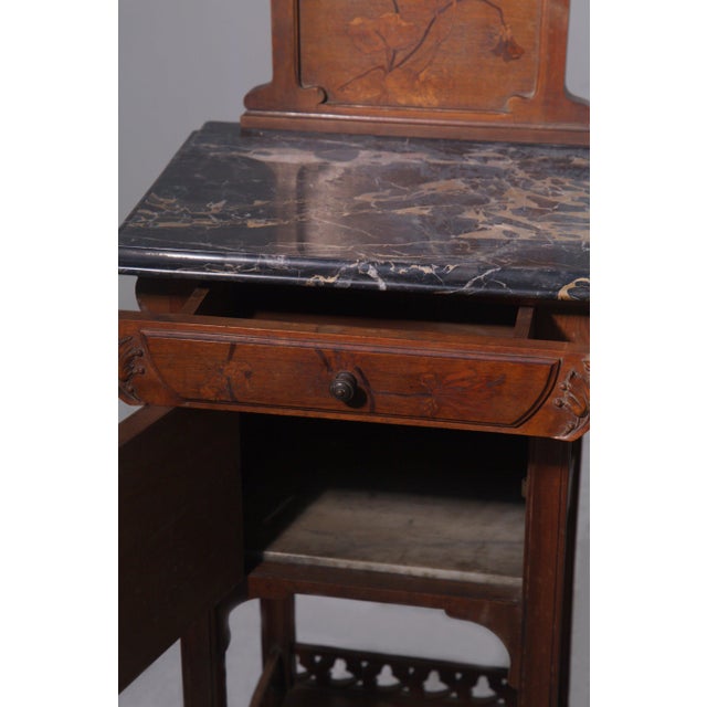 Wood Art Nouveau Bedside Tables by Vittorio Valabrega, 1900, Set of 2 For Sale - Image 7 of 14