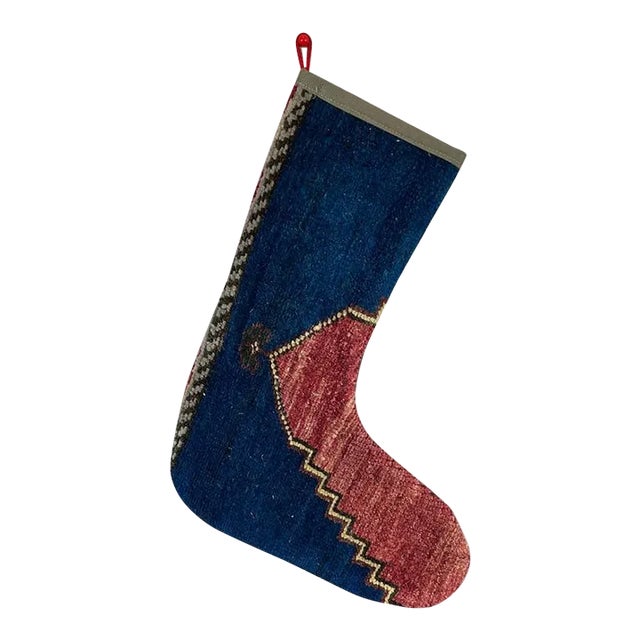 Turkish Kilim Rug Christmas Stocking For Sale