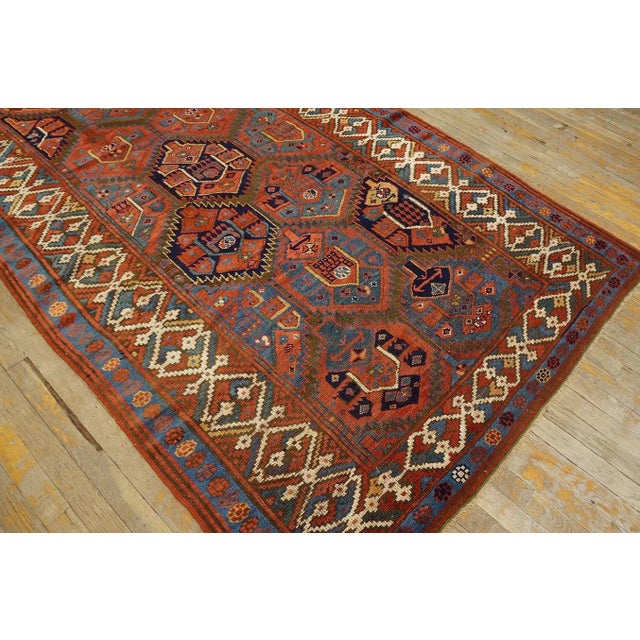 Textile 19th Century W. Persian Kurdish Carpet ( 5'' x 10'6'' - 152 x 320 ) For Sale - Image 7 of 12