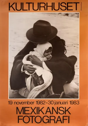 1983 Swedish Exhibition Poster, Kulturhuset, Mexik Ansk Fotografi (Mexican Photography)