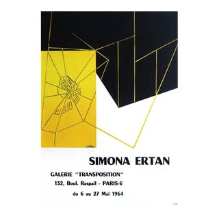 Vintage Mid-Century Modern Paris Art Gallery Poster For Sale