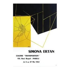 Vintage Mid-Century Modern Paris Art Gallery Poster