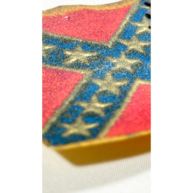 Metal United Confederate Veteran’s, Hat Cockade Circa 1890, South Carolina Palmetto Insignia, Confederate States of America For Sale - Image 7 of 10