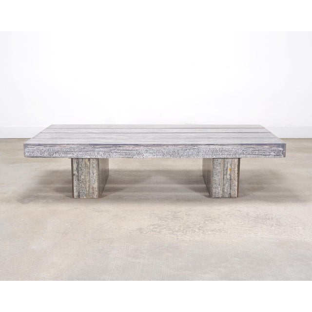 Timothy Oulton Glacier Coffee Table Burnt Timber in Lucite 6 Ft For Sale - Image 18 of 18