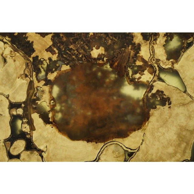 2020s Handcrafted Banyon Wafer Steel Bistro Table For Sale - Image 5 of 9