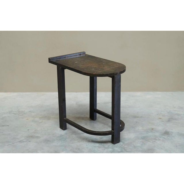 Wood Rationalist Side Table in Ebonized Oak, 1930s For Sale - Image 7 of 11